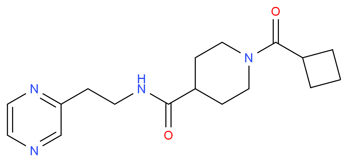 1-(cyclobutylcarbonyl)-N-[2-(2-pyrazinyl)ethyl]-4-piperidinecarboxamide_Molecular_structure_CAS_)