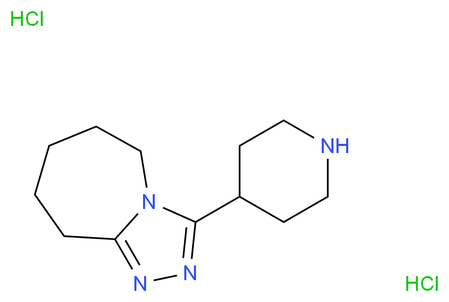 3-Piperidin-4-yl-6,7,8,9-tetrahydro-5H-[1,2,4]triazolo[4,3-a]azepine dihydrochloride_Molecular_structure_CAS_)