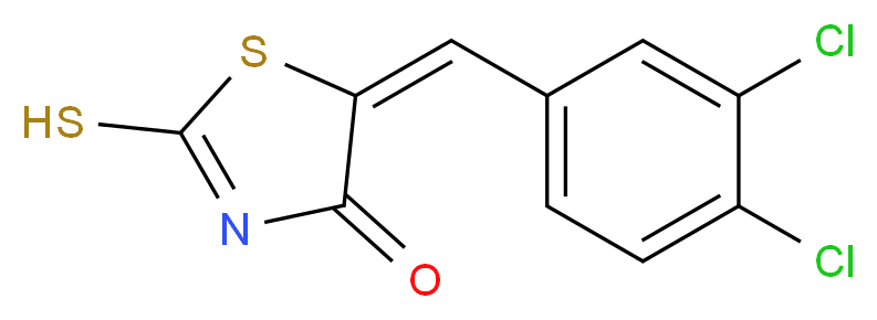 (5E)-5-(3,4-Dichlorobenzylidene)-2-mercapto-1,3-thiazol-4(5H)-one_Molecular_structure_CAS_6326-22-3)