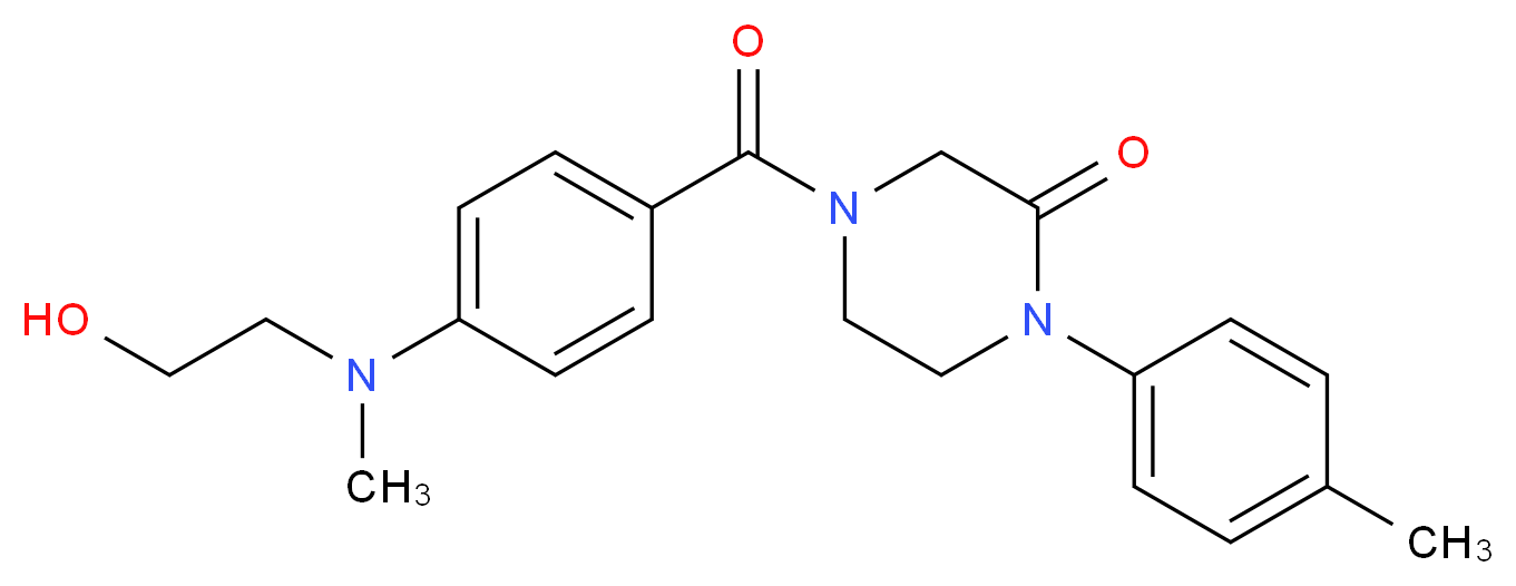 4-{4-[(2-hydroxyethyl)(methyl)amino]benzoyl}-1-(4-methylphenyl)-2-piperazinone_Molecular_structure_CAS_)