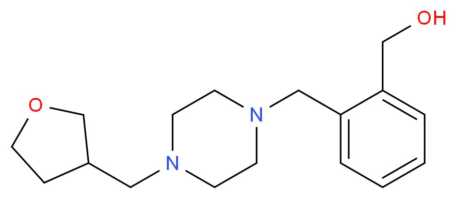 (2-{[4-(tetrahydrofuran-3-ylmethyl)piperazin-1-yl]methyl}phenyl)methanol_Molecular_structure_CAS_)