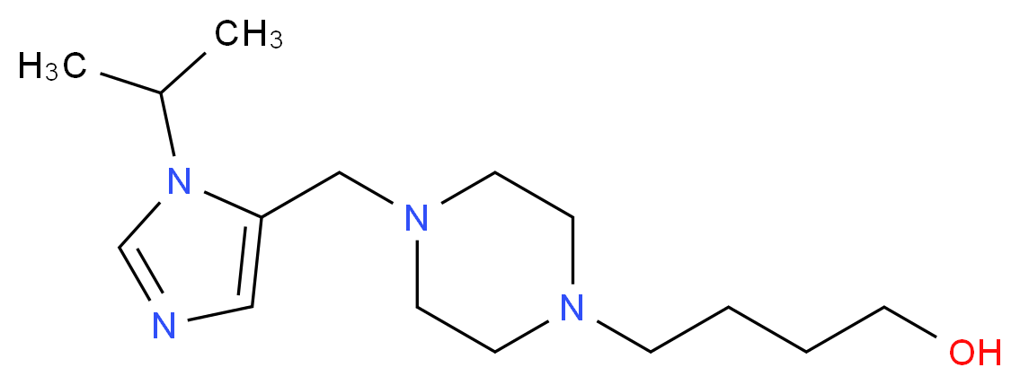 4-{4-[(1-isopropyl-1H-imidazol-5-yl)methyl]piperazin-1-yl}butan-1-ol_Molecular_structure_CAS_)
