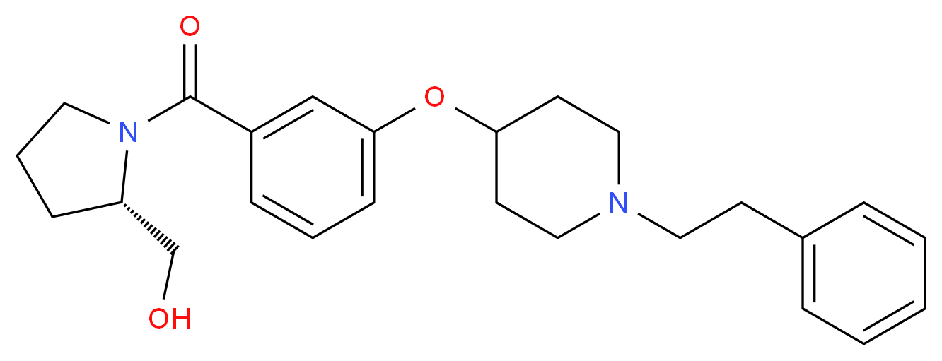 [(2S)-1-(3-{[1-(2-phenylethyl)-4-piperidinyl]oxy}benzoyl)-2-pyrrolidinyl]methanol_Molecular_structure_CAS_)