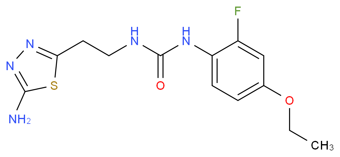 N-[2-(5-amino-1,3,4-thiadiazol-2-yl)ethyl]-N'-(4-ethoxy-2-fluorophenyl)urea_Molecular_structure_CAS_)