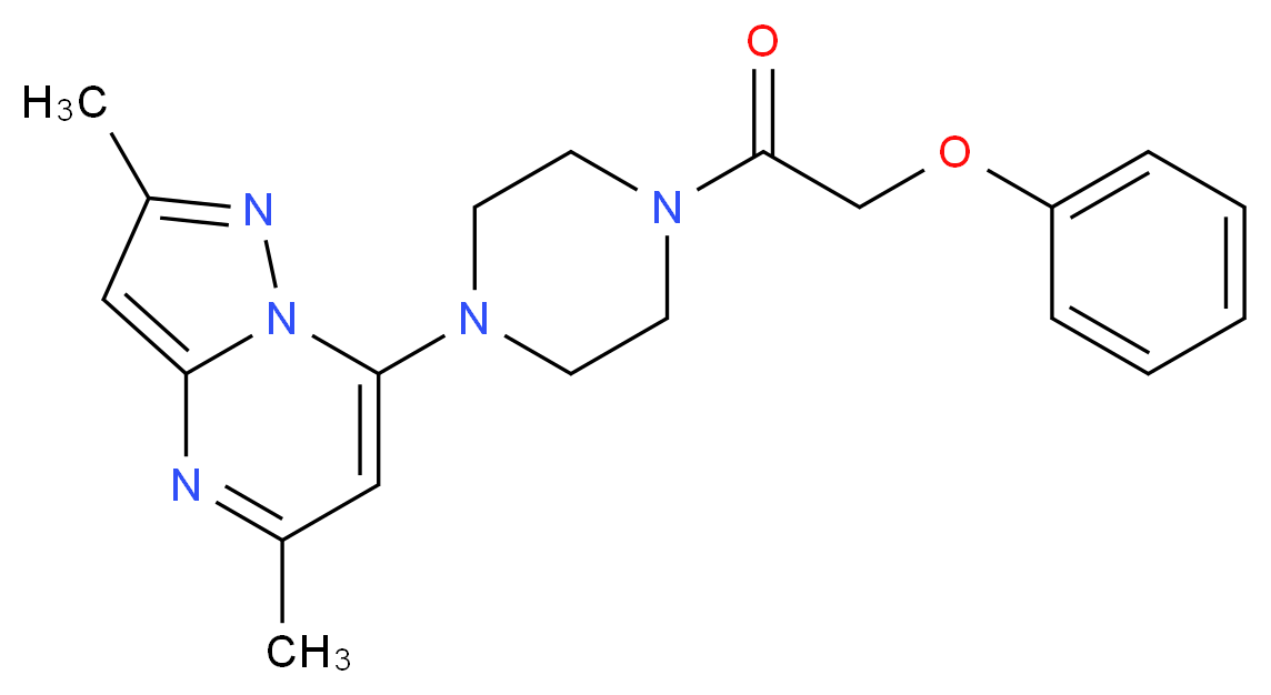 2,5-dimethyl-7-[4-(phenoxyacetyl)-1-piperazinyl]pyrazolo[1,5-a]pyrimidine_Molecular_structure_CAS_)