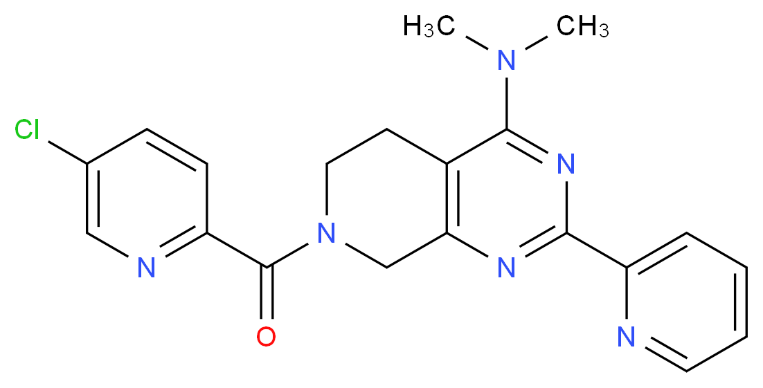 7-[(5-chloropyridin-2-yl)carbonyl]-N,N-dimethyl-2-pyridin-2-yl-5,6,7,8-tetrahydropyrido[3,4-d]pyrimidin-4-amine_Molecular_structure_CAS_)