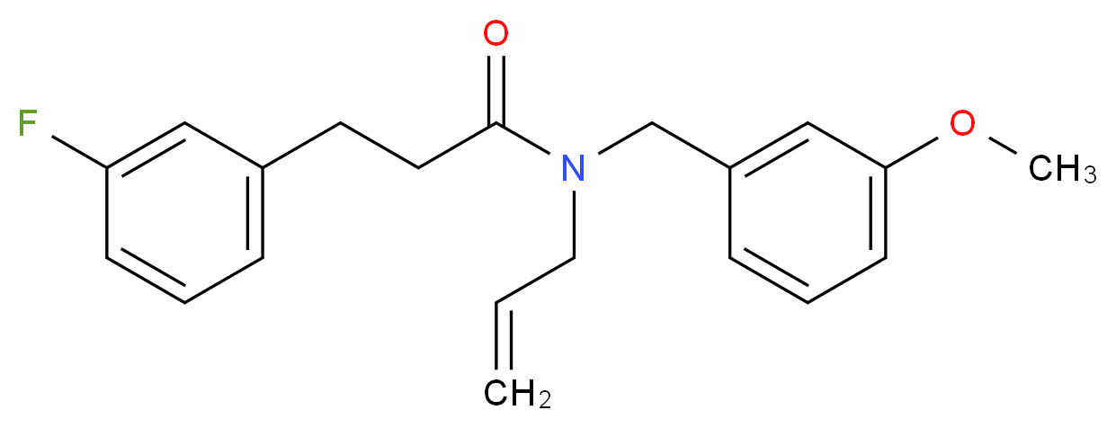 N-allyl-3-(3-fluorophenyl)-N-(3-methoxybenzyl)propanamide_Molecular_structure_CAS_)