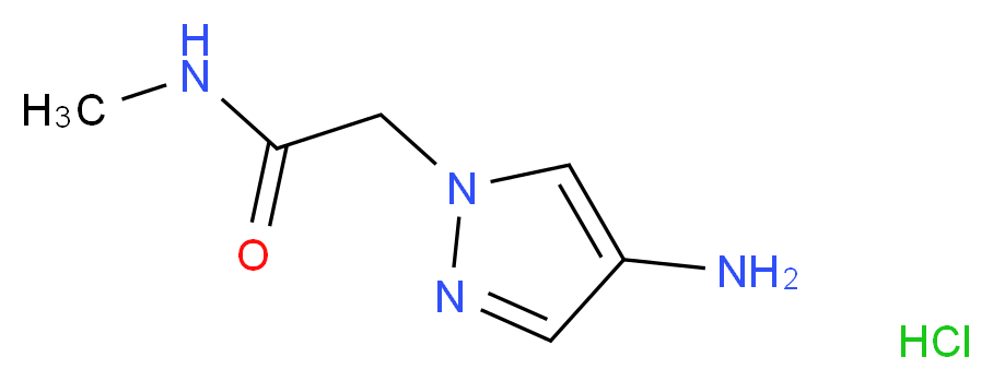 2-(4-Amino-1H-pyrazol-1-yl)-N-methylacetamide monohydrobromide_Molecular_structure_CAS_)