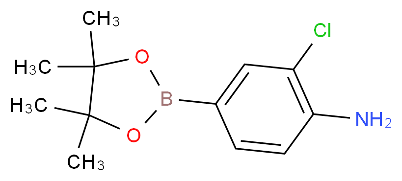 4-Amino-3-chlorobenzeneboronic acid, pinacol ester_Molecular_structure_CAS_721960-43-6)