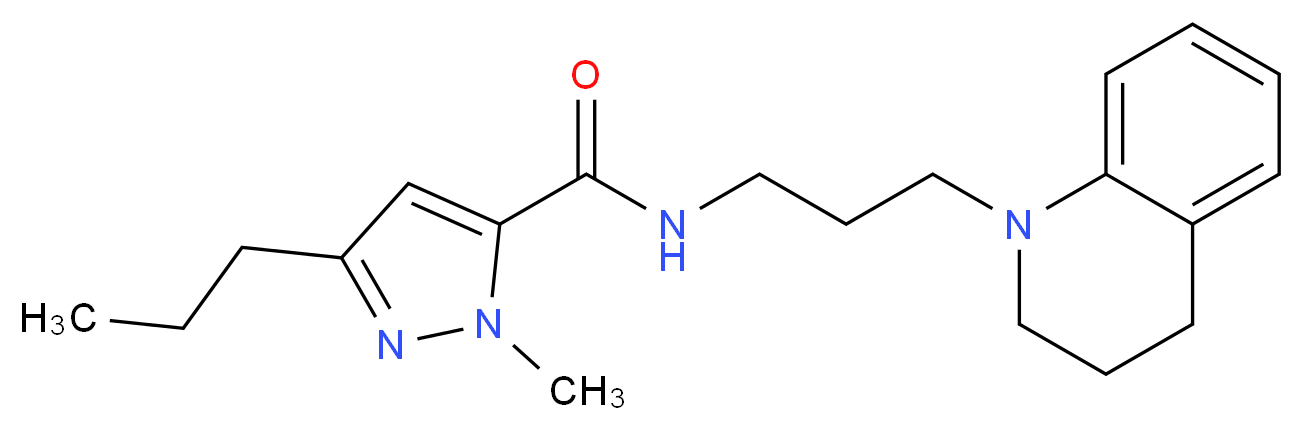 N-[3-(3,4-dihydroquinolin-1(2H)-yl)propyl]-1-methyl-3-propyl-1H-pyrazole-5-carboxamide_Molecular_structure_CAS_)