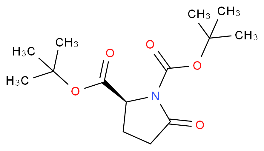 (S)-Di-tert-butyl 5-oxopyrrolidine-1,2-dicarboxylate_Molecular_structure_CAS_91229-91-3)