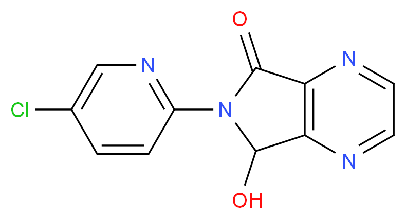 6-(5-Chloro-2-pyridyl)-6,7-dihydro-7-hydroxy-5H-pyrrolo[3,4-b]pyrazin-5-one(Zopiclone Impurity) _Molecular_structure_CAS_43200-81-3)