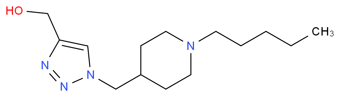 {1-[(1-pentylpiperidin-4-yl)methyl]-1H-1,2,3-triazol-4-yl}methanol_Molecular_structure_CAS_)