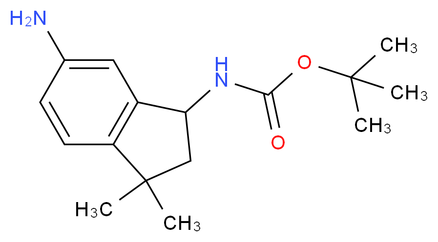 tert-butyl N-(6-amino-3,3-dimethyl-2,3-dihydro-1H-inden-1-yl)carbamate_Molecular_structure_CAS_)