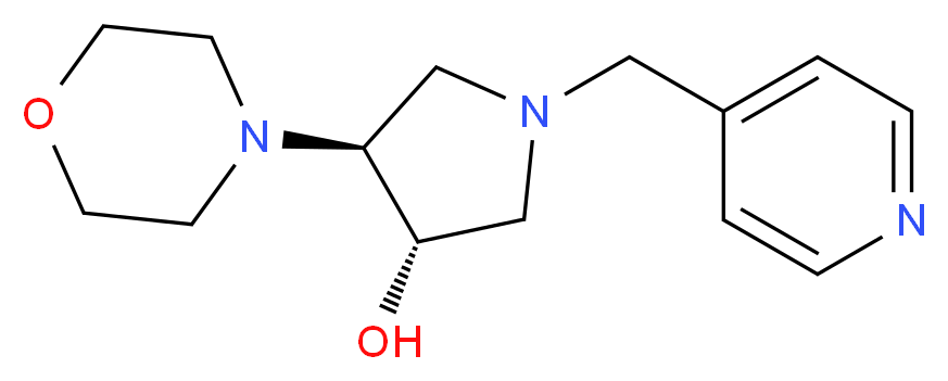 (3S*,4S*)-4-(4-morpholinyl)-1-(4-pyridinylmethyl)-3-pyrrolidinol_Molecular_structure_CAS_)
