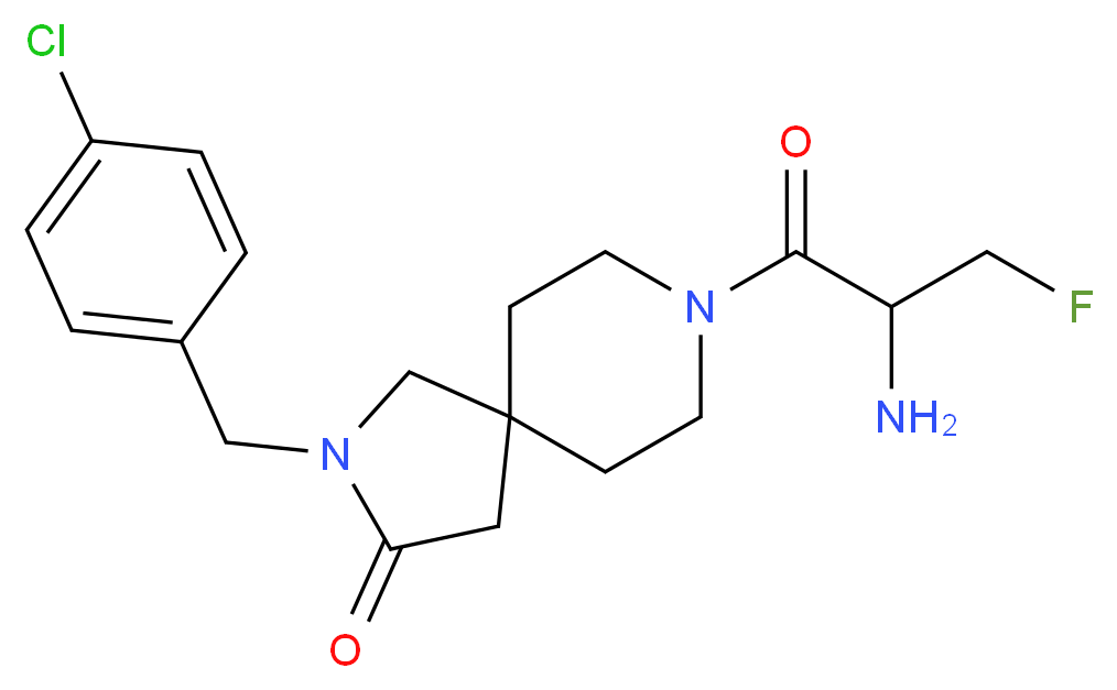 2-(4-chlorobenzyl)-8-(3-fluoroalanyl)-2,8-diazaspiro[4.5]decan-3-one_Molecular_structure_CAS_)