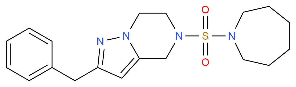 5-(azepan-1-ylsulfonyl)-2-benzyl-4,5,6,7-tetrahydropyrazolo[1,5-a]pyrazine_Molecular_structure_CAS_)