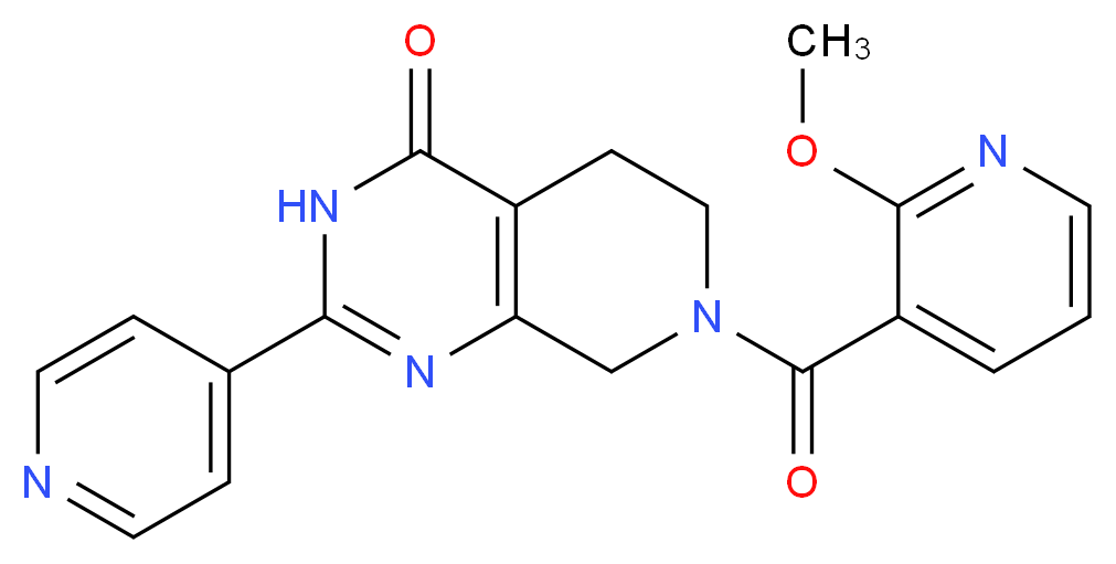 7-[(2-methoxypyridin-3-yl)carbonyl]-2-pyridin-4-yl-5,6,7,8-tetrahydropyrido[3,4-d]pyrimidin-4(3H)-one_Molecular_structure_CAS_)