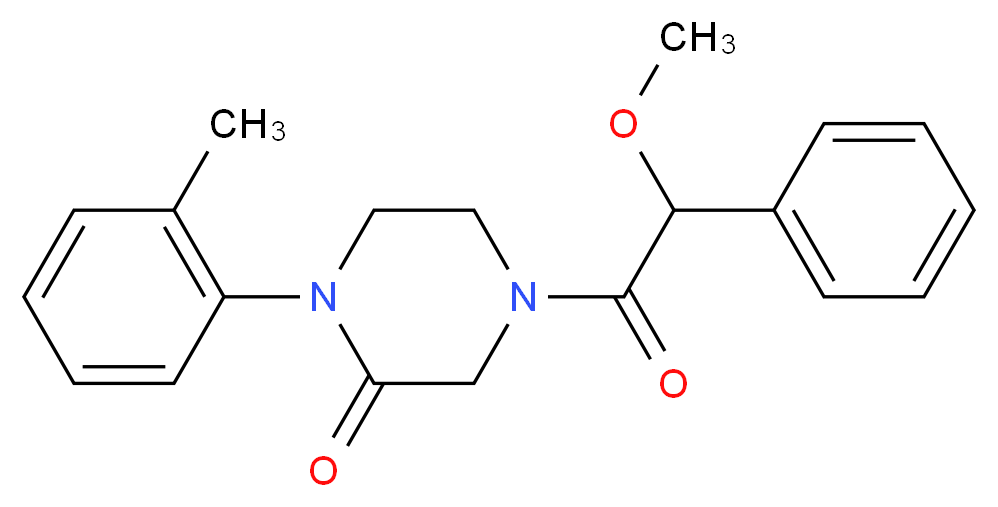 4-[methoxy(phenyl)acetyl]-1-(2-methylphenyl)-2-piperazinone_Molecular_structure_CAS_)