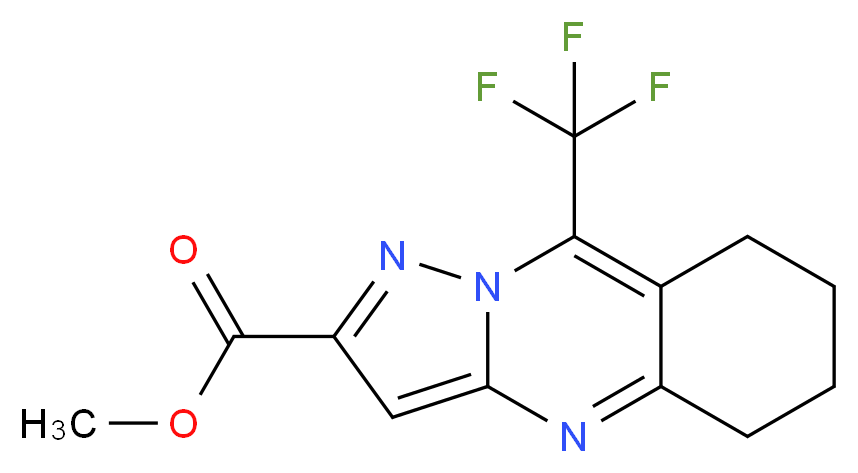 Methyl 9-(trifluoromethyl)-5,6,7,8-tetrahydro-pyrazolo[5,1-b]quinazoline-2-carboxylate_Molecular_structure_CAS_)