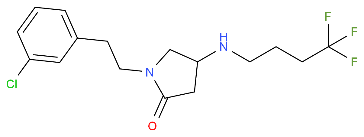 1-[2-(3-chlorophenyl)ethyl]-4-[(4,4,4-trifluorobutyl)amino]-2-pyrrolidinone_Molecular_structure_CAS_)