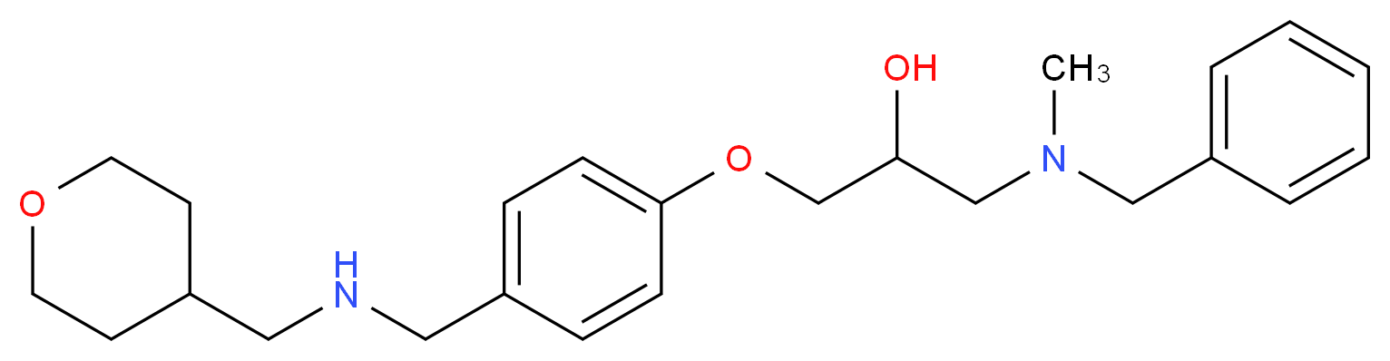 1-[benzyl(methyl)amino]-3-(4-{[(tetrahydro-2H-pyran-4-ylmethyl)amino]methyl}phenoxy)-2-propanol_Molecular_structure_CAS_)