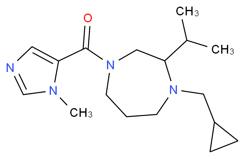 1-(cyclopropylmethyl)-2-isopropyl-4-[(1-methyl-1H-imidazol-5-yl)carbonyl]-1,4-diazepane_Molecular_structure_CAS_)