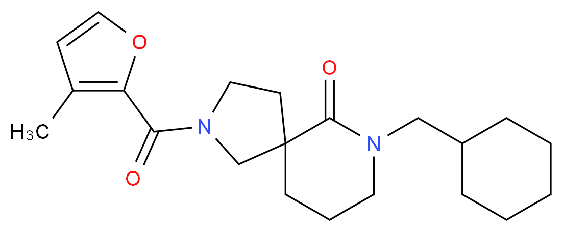 7-(cyclohexylmethyl)-2-(3-methyl-2-furoyl)-2,7-diazaspiro[4.5]decan-6-one_Molecular_structure_CAS_)