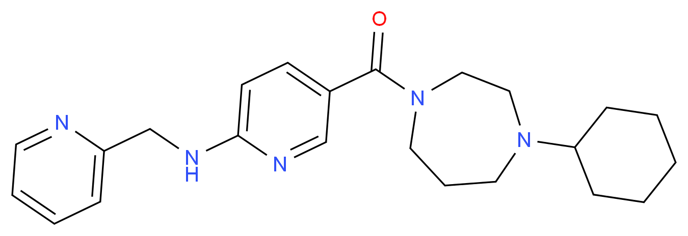 5-[(4-cyclohexyl-1,4-diazepan-1-yl)carbonyl]-N-(2-pyridinylmethyl)-2-pyridinamine_Molecular_structure_CAS_)