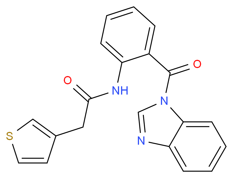 N-[2-(1H-benzimidazol-1-ylcarbonyl)phenyl]-2-(3-thienyl)acetamide_Molecular_structure_CAS_)