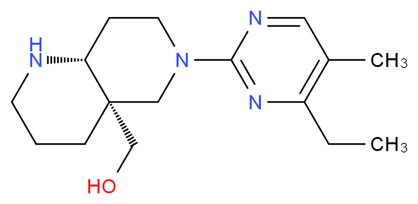 [(4aS*,8aR*)-6-(4-ethyl-5-methylpyrimidin-2-yl)octahydro-1,6-naphthyridin-4a(2H)-yl]methanol_Molecular_structure_CAS_)