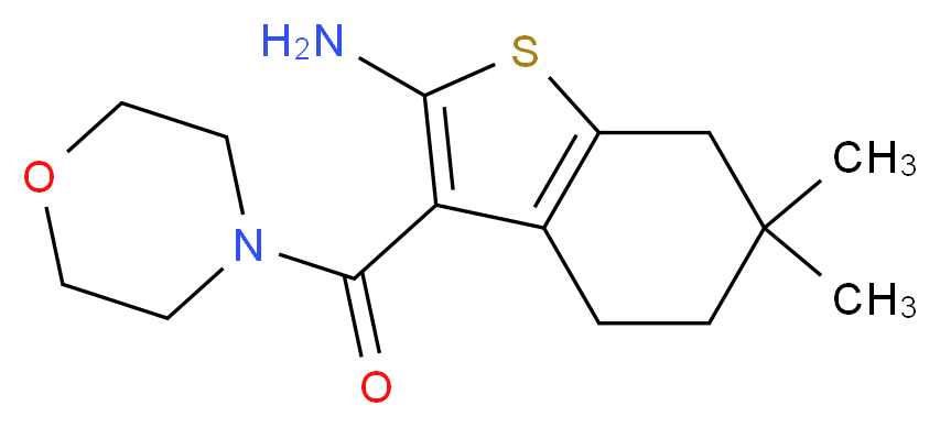6,6-dimethyl-3-[(morpholin-4-yl)carbonyl]-4,5,6,7-tetrahydro-1-benzothiophen-2-amine_Molecular_structure_CAS_)