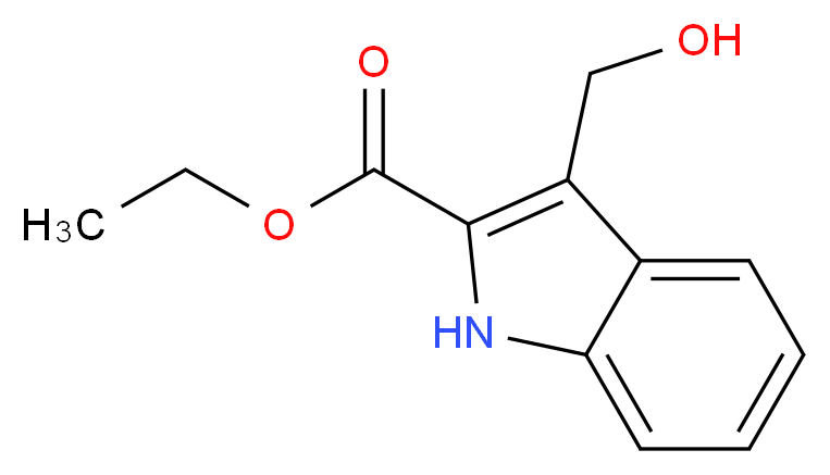 Ethyl 3-(hydroxymethyl)-1H-indole-2-carboxylate_Molecular_structure_CAS_)