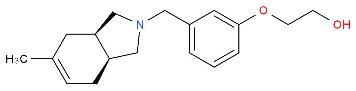 2-(3-{[(3aR*,7aS*)-5-methyl-1,3,3a,4,7,7a-hexahydro-2H-isoindol-2-yl]methyl}phenoxy)ethanol_Molecular_structure_CAS_)