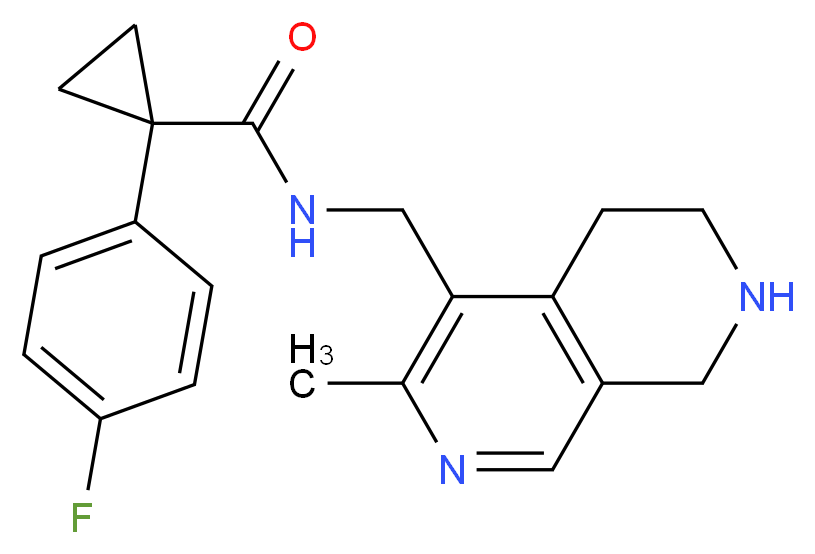 1-(4-fluorophenyl)-N-[(3-methyl-5,6,7,8-tetrahydro-2,7-naphthyridin-4-yl)methyl]cyclopropanecarboxamide_Molecular_structure_CAS_)