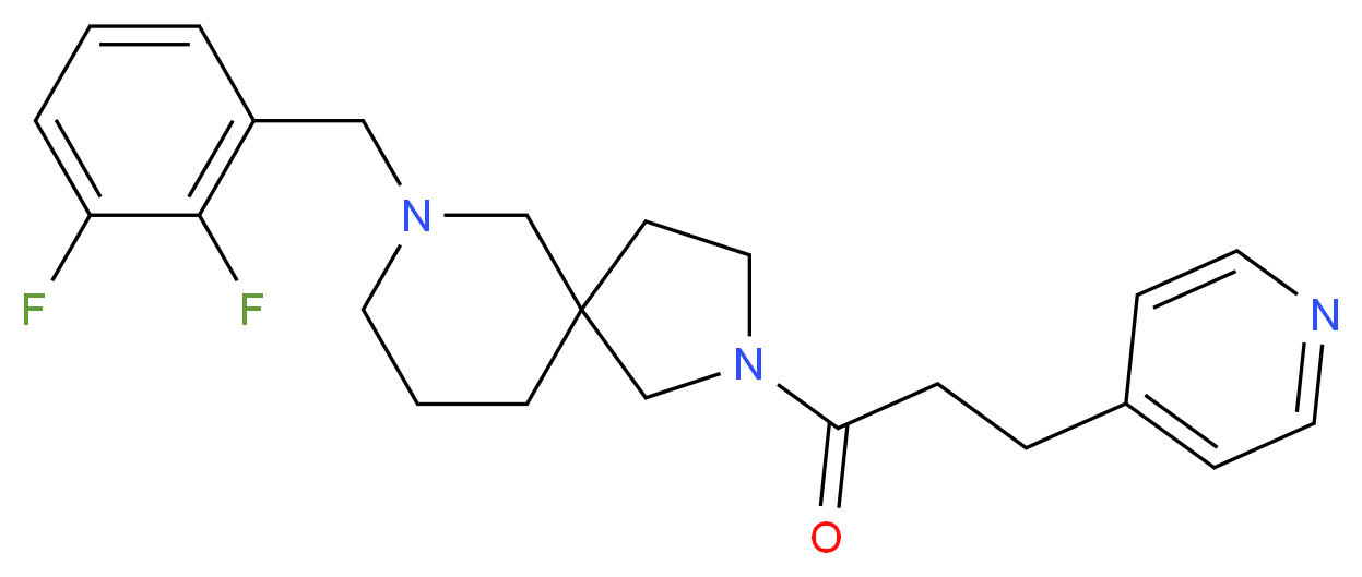7-(2,3-difluorobenzyl)-2-[3-(4-pyridinyl)propanoyl]-2,7-diazaspiro[4.5]decane_Molecular_structure_CAS_)