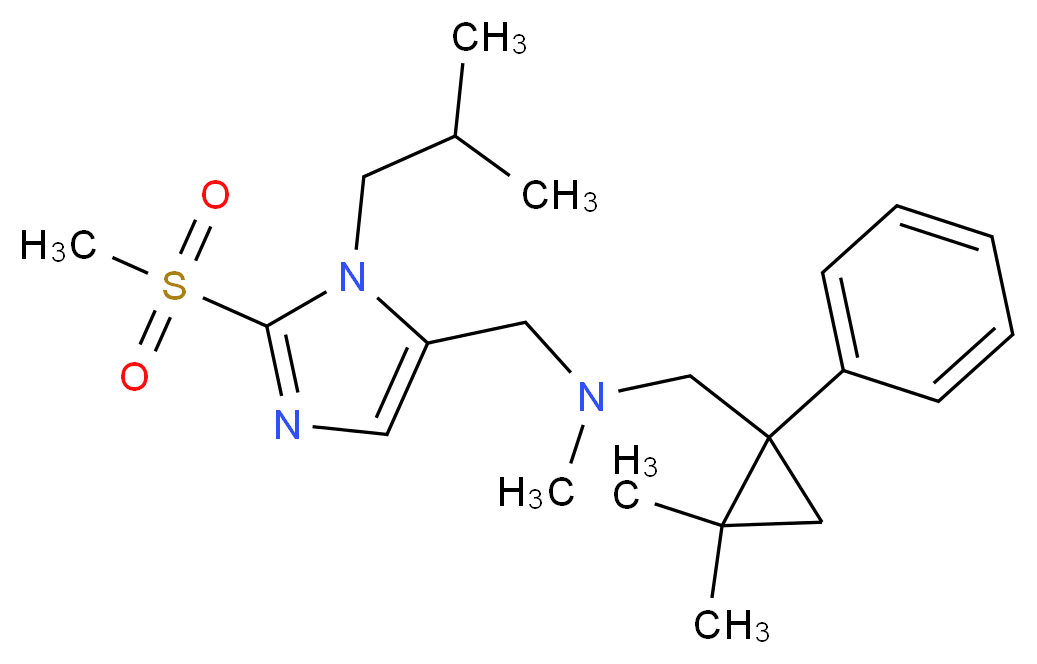1-(2,2-dimethyl-1-phenylcyclopropyl)-N-{[1-isobutyl-2-(methylsulfonyl)-1H-imidazol-5-yl]methyl}-N-methylmethanamine_Molecular_structure_CAS_)