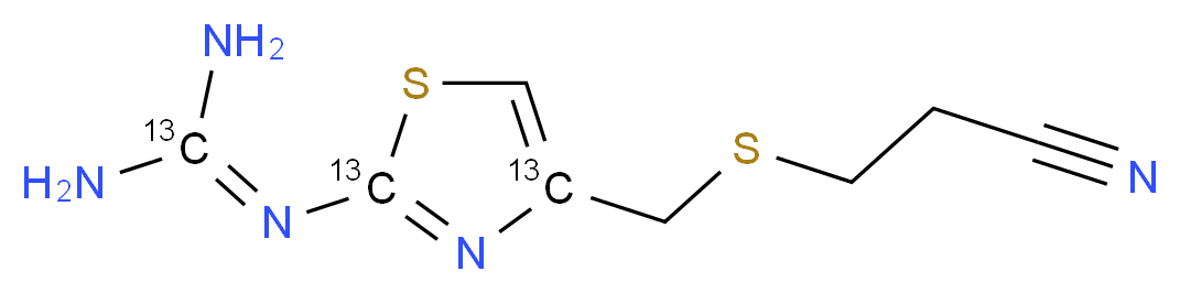 3-[[[2-[(Diaminomethylene]amino-4-thiazolyl]thio]propionitrile-13C3_Molecular_structure_CAS_1185040-73-6)