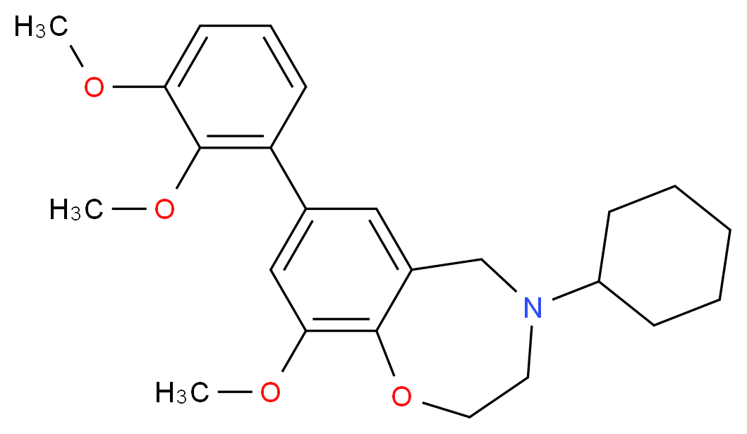 4-cyclohexyl-7-(2,3-dimethoxyphenyl)-9-methoxy-2,3,4,5-tetrahydro-1,4-benzoxazepine_Molecular_structure_CAS_)