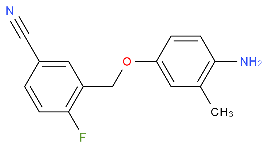 3-(4-amino-3-methylphenoxymethyl)-4-fluorobenzonitrile_Molecular_structure_CAS_)