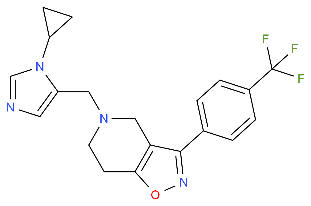 5-[(1-cyclopropyl-1H-imidazol-5-yl)methyl]-3-[4-(trifluoromethyl)phenyl]-4,5,6,7-tetrahydroisoxazolo[4,5-c]pyridine_Molecular_structure_CAS_)
