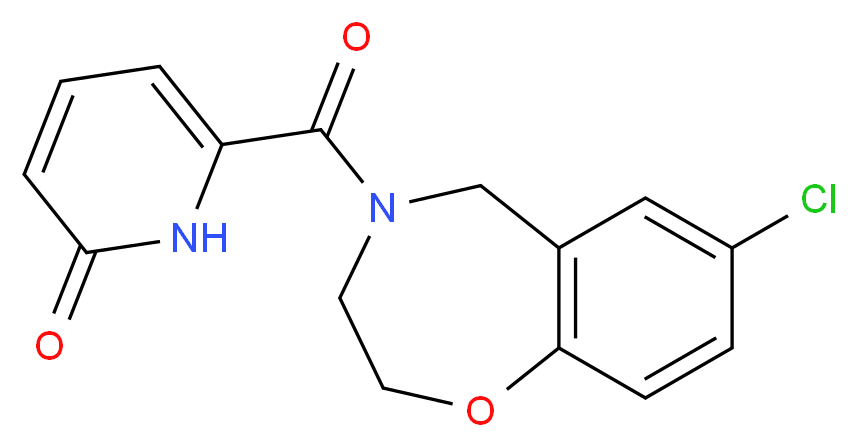 6-[(7-chloro-2,3-dihydro-1,4-benzoxazepin-4(5H)-yl)carbonyl]pyridin-2(1H)-one_Molecular_structure_CAS_)