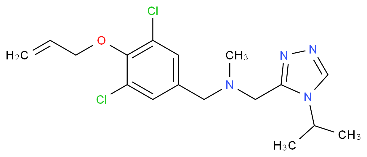 1-[4-(allyloxy)-3,5-dichlorophenyl]-N-[(4-isopropyl-4H-1,2,4-triazol-3-yl)methyl]-N-methylmethanamine_Molecular_structure_CAS_)