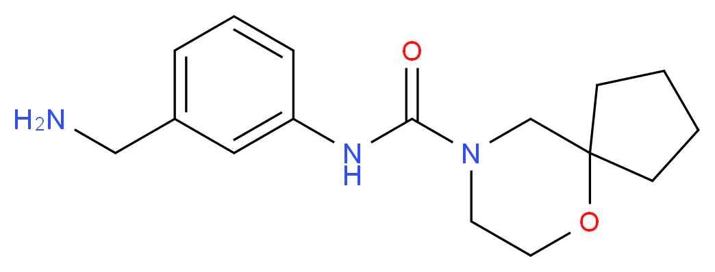N-[3-(aminomethyl)phenyl]-6-oxa-9-azaspiro[4.5]decane-9-carboxamide_Molecular_structure_CAS_)