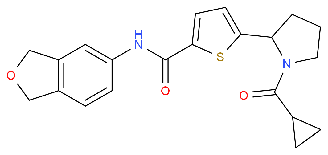 5-[1-(cyclopropylcarbonyl)-2-pyrrolidinyl]-N-(1,3-dihydro-2-benzofuran-5-yl)-2-thiophenecarboxamide_Molecular_structure_CAS_)