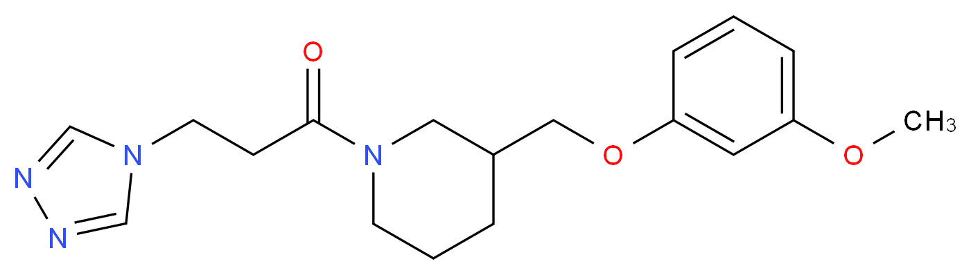 3-[(3-methoxyphenoxy)methyl]-1-[3-(4H-1,2,4-triazol-4-yl)propanoyl]piperidine_Molecular_structure_CAS_)