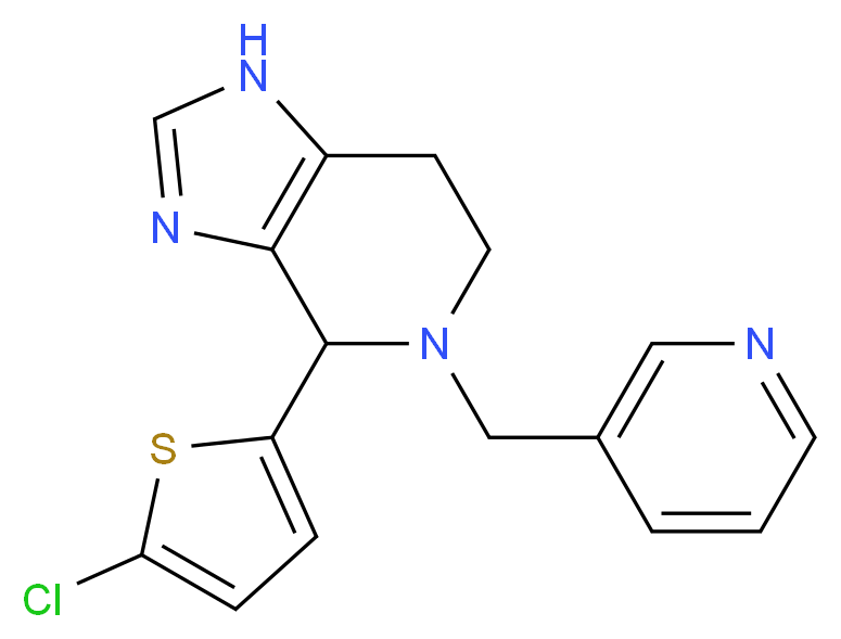 4-(5-chloro-2-thienyl)-5-(pyridin-3-ylmethyl)-4,5,6,7-tetrahydro-1H-imidazo[4,5-c]pyridine_Molecular_structure_CAS_)