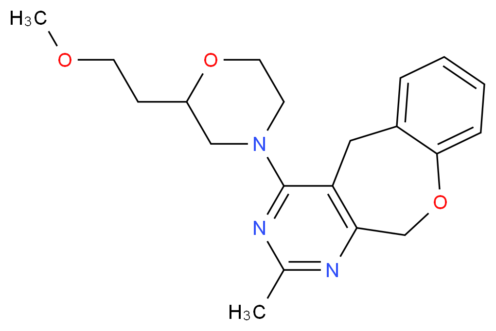 4-[2-(2-methoxyethyl)morpholin-4-yl]-2-methyl-5,11-dihydro[1]benzoxepino[3,4-d]pyrimidine_Molecular_structure_CAS_)