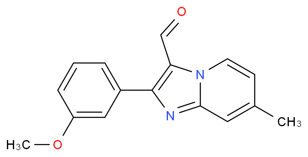 2-(3-Methoxyphenyl)-7-methylimidazo-[1,2-a]pyridine-3-carbaldehyde_Molecular_structure_CAS_)