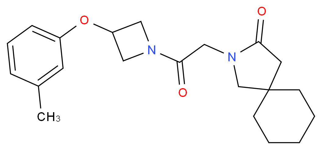 2-{2-[3-(3-methylphenoxy)azetidin-1-yl]-2-oxoethyl}-2-azaspiro[4.5]decan-3-one_Molecular_structure_CAS_)